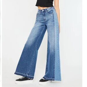 KanCan Wide Leg Medium Wash Jean NWT